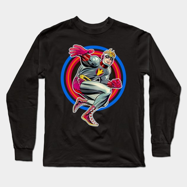 Vintage Jack Kirby Hero Long Sleeve T-Shirt by Trazzo